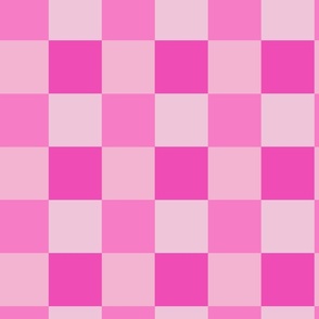 Barbie Pink Checkered Gingham Plaid Buffalo Check