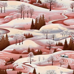 Winterland Christmas pink