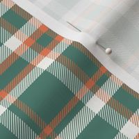 'Loch Life Plaid' Green and Rust Orange