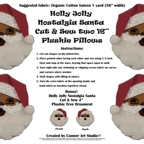 Multicultural Santa Cut & Sew Plushie Pillow and Ornament