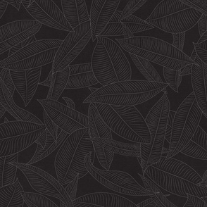Heliconia Leaves - larger - black
