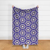 autumn gold  lapis blue   boho table runner tablecloth napkin placemat dining pillow duvet cover throw blanket curtain drape upholstery cushion clothing shirt  living home decor draperies curtains 
