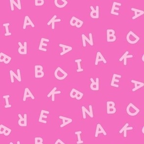 Pink on Pink Letters