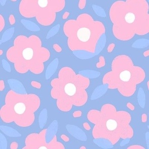 Blue and Pink Floral