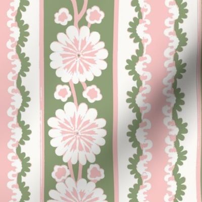 Gidget Stripe Rose Pine Green