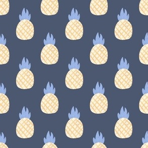 Pineapples on Navy