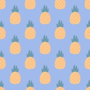 Pineapples on Blue