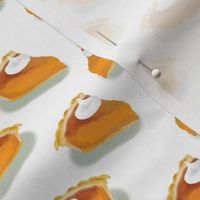 Small Pumpkin Pie Slices on White