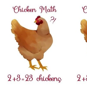 8” Swatch Panel, Chicken Math on White