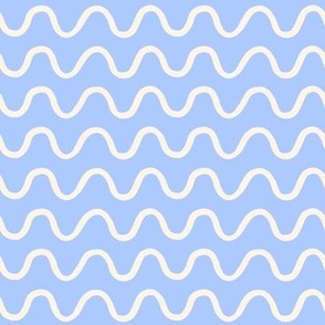 Blue and White Waves