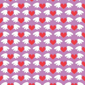 Winged hearts (purple)