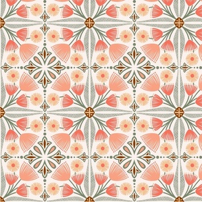 M - Tuscan Tiles - Apricot - no texture - Helen Bowler