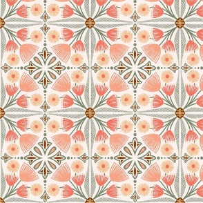 M - Tuscan Tiles - Apricot - Helen Bowler