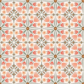 S - Tuscan Tiles - Apricot - no texture - Helen Bowler