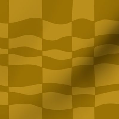 Wavy Checker Mustard 8x8