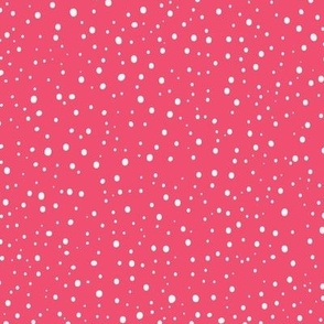 Large - Winter Falling Snow on Hot Pink