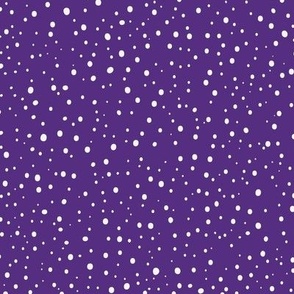 Large - Winter Falling Snow on Violet Purple