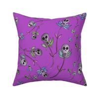 skull flowers_purple
