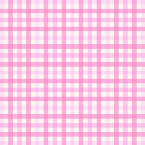 Pink Gingham Plaid Checkered Pattern