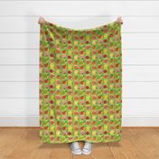 rotated apple chart tea towel