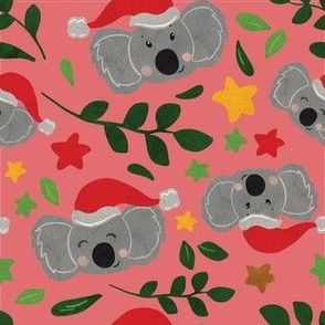 Australian Koala Christmas Friends Red [4] by Norlie Studio 