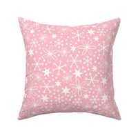 Medium / Pink Retro Snowflakes and Stars
