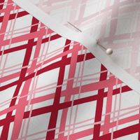 Tiny / Red and White Diagonal Plaid