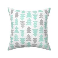 Medium / Mint and Light Grey Christmas Trees