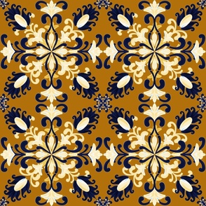 Yellow pattern in Portuguese style