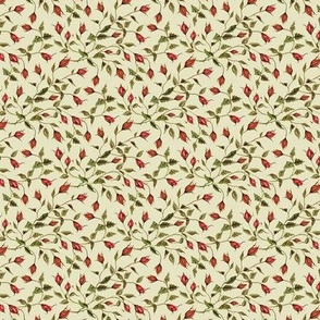 Budding Romance light green and red small