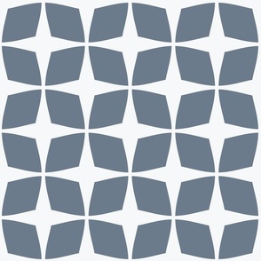 Minimalistic Geometric Checkers White on Blue