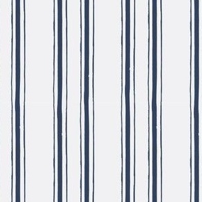 Ticking Style Stripe, Gray and Dark Blue