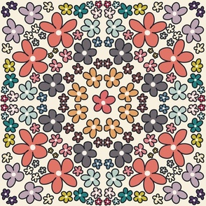 Pretty floral tile
