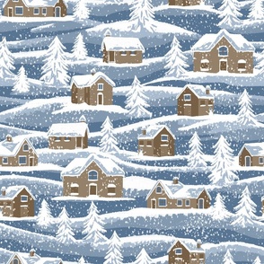 Snowy Christmas Winter Village