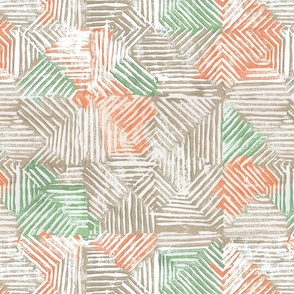 Texture lines print orange green