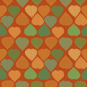2111_green-orange-leaves_orange-bkgrnd