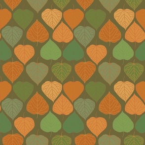 2109_green-orange-leaves_green-bkgrnd