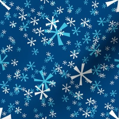 Winter Wonderland Snowflakes - navy