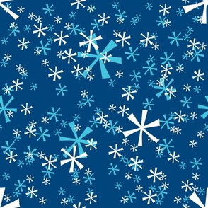 Winter Wonderland Snowflakes - navy