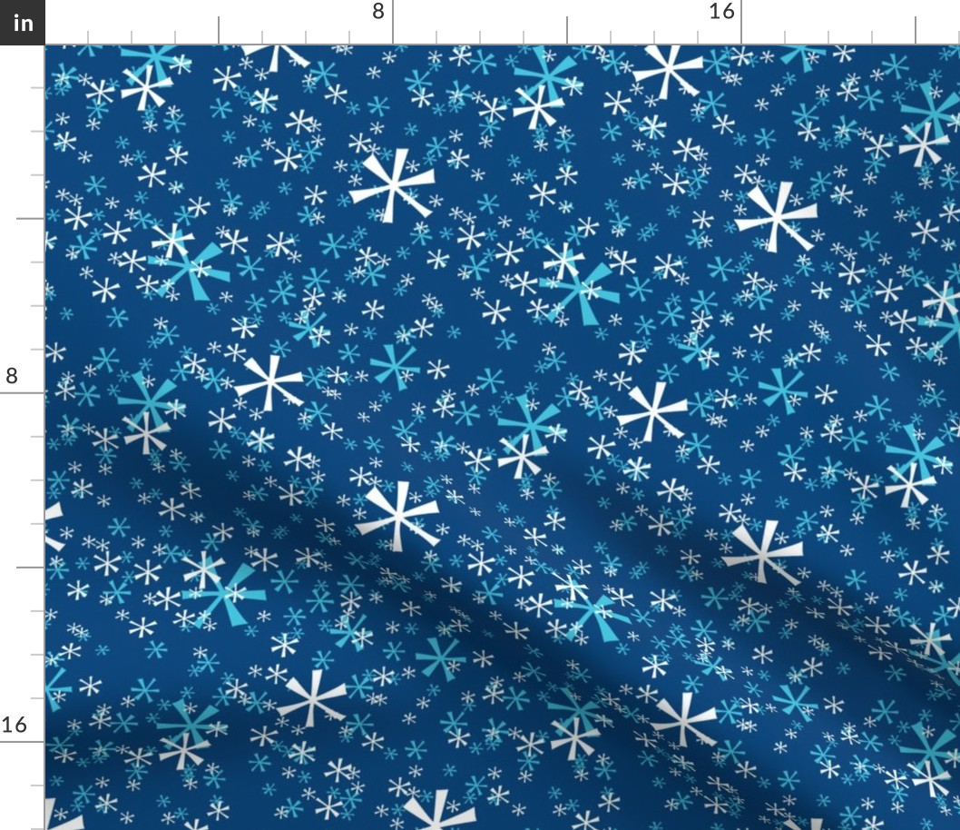 Winter Wonderland Snowflakes - navy