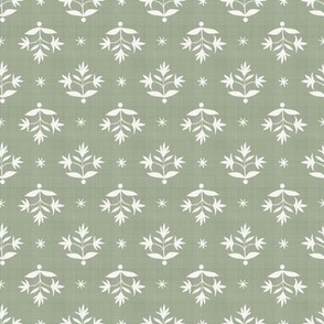 Tiny Thistle Stars Cream2 on Kennebunkport Green