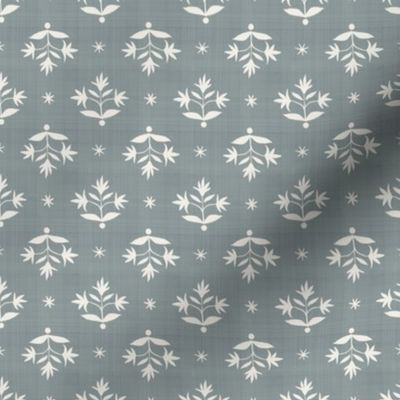 Tiny Thistle Stars Cream4 on Templeton Gray