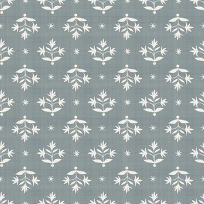 Tiny Thistle Stars Cream4 on Templeton Gray