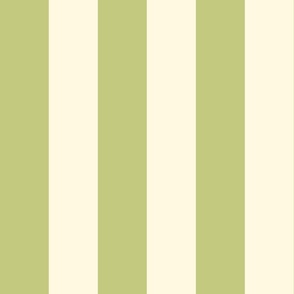 5 inch stripe - green/off-white