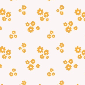 Sunflower yellow cute playful daisy flowers motif