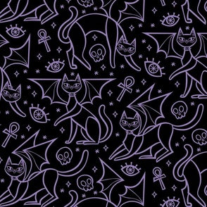 demon kitties large_Black _ Purple