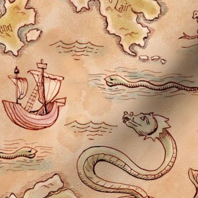 Classic Sea Monsters Map Color