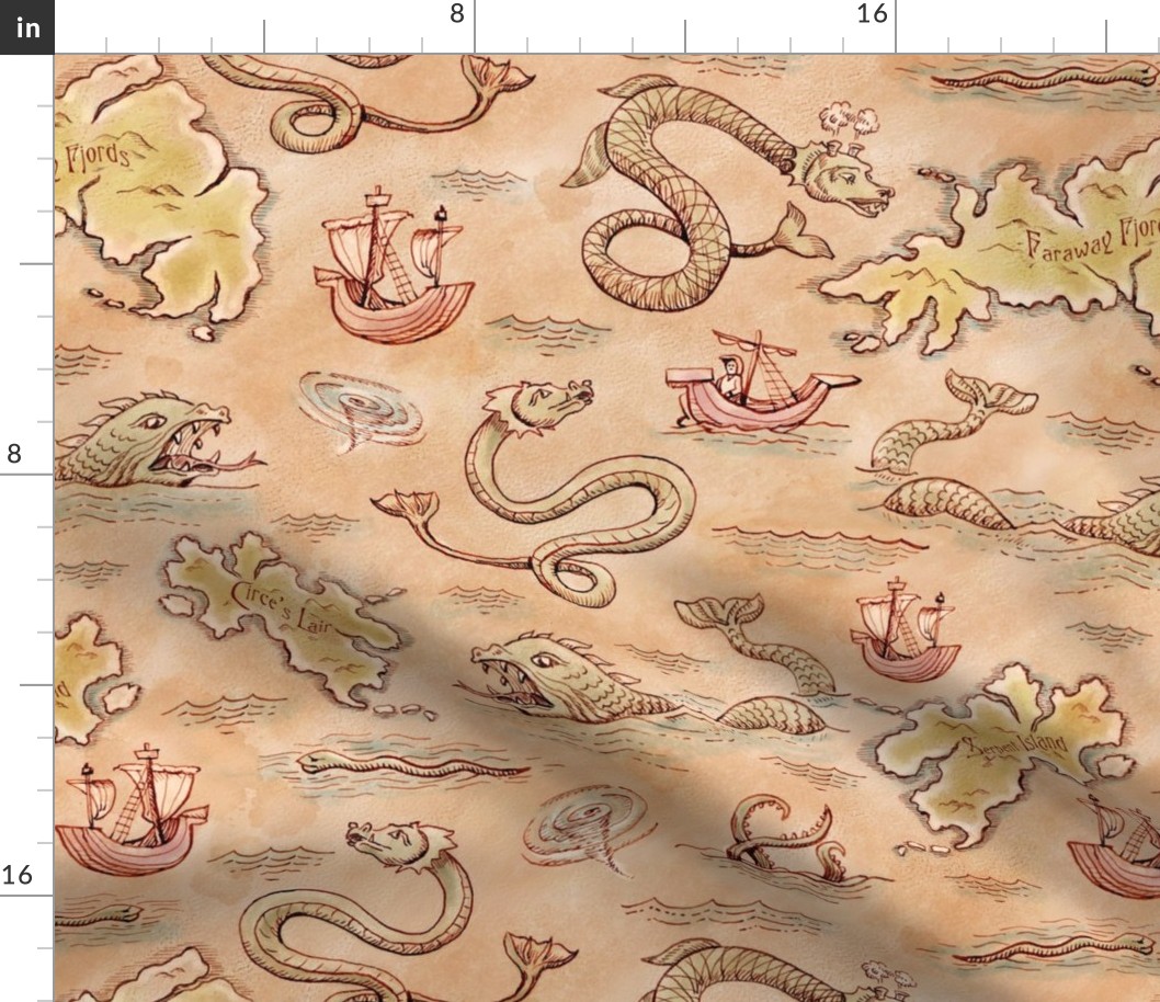 Classic Sea Monsters Map Color