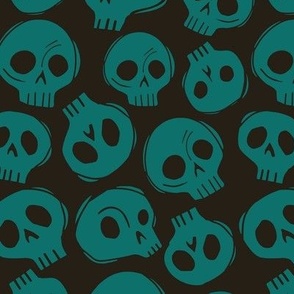 Large Skull Party in Teal