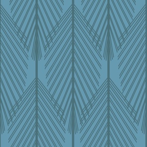 Abstract Peacock Feathers - Blue